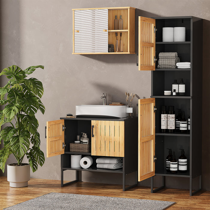 Vicco Set di mobili da bagno Bambù 3 parti