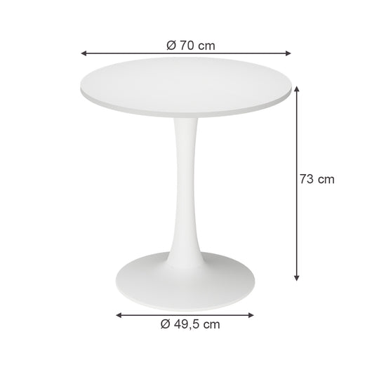 Vicco tavolo da pranzo Bianco 70 x 70 cm
