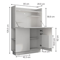 Vicco Scrivania per segretaria Bianco 85 x 27 cm