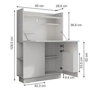 Vicco Scrivania per segretaria Bianco 85 x 27 cm