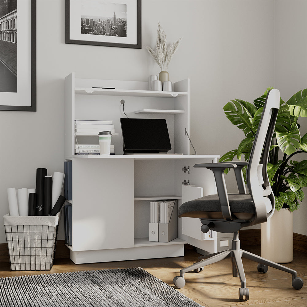 Vicco Scrivania per segretaria Bianco 85 x 27 cm