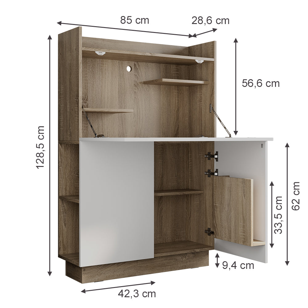 Vicco Scrivania per segretaria Sonoma 85 x 27 cm
