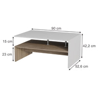 Vicco Tavolino da salotto Bianco/Sonoma 90 x 52.6 cm