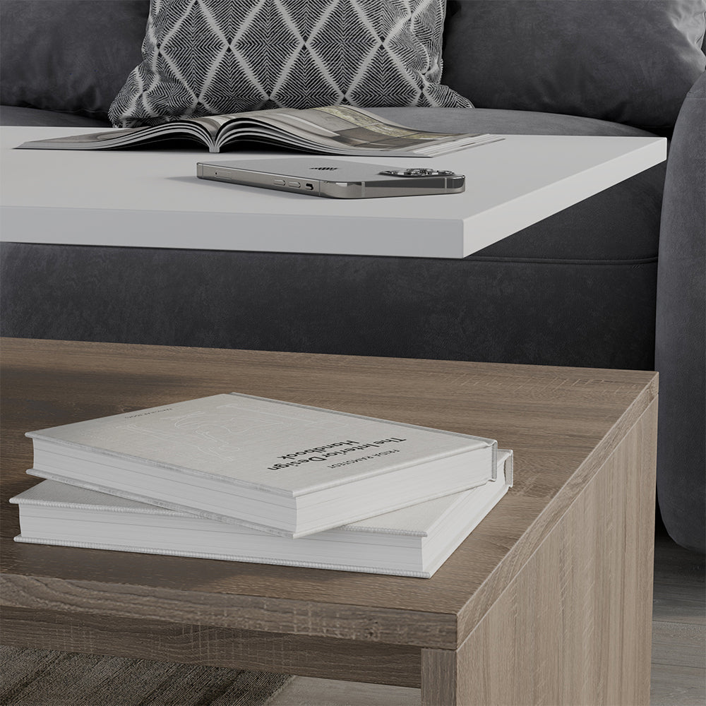 Vicco Tavolino da salotto Bianco/Sonoma 90 x 52.6 cm