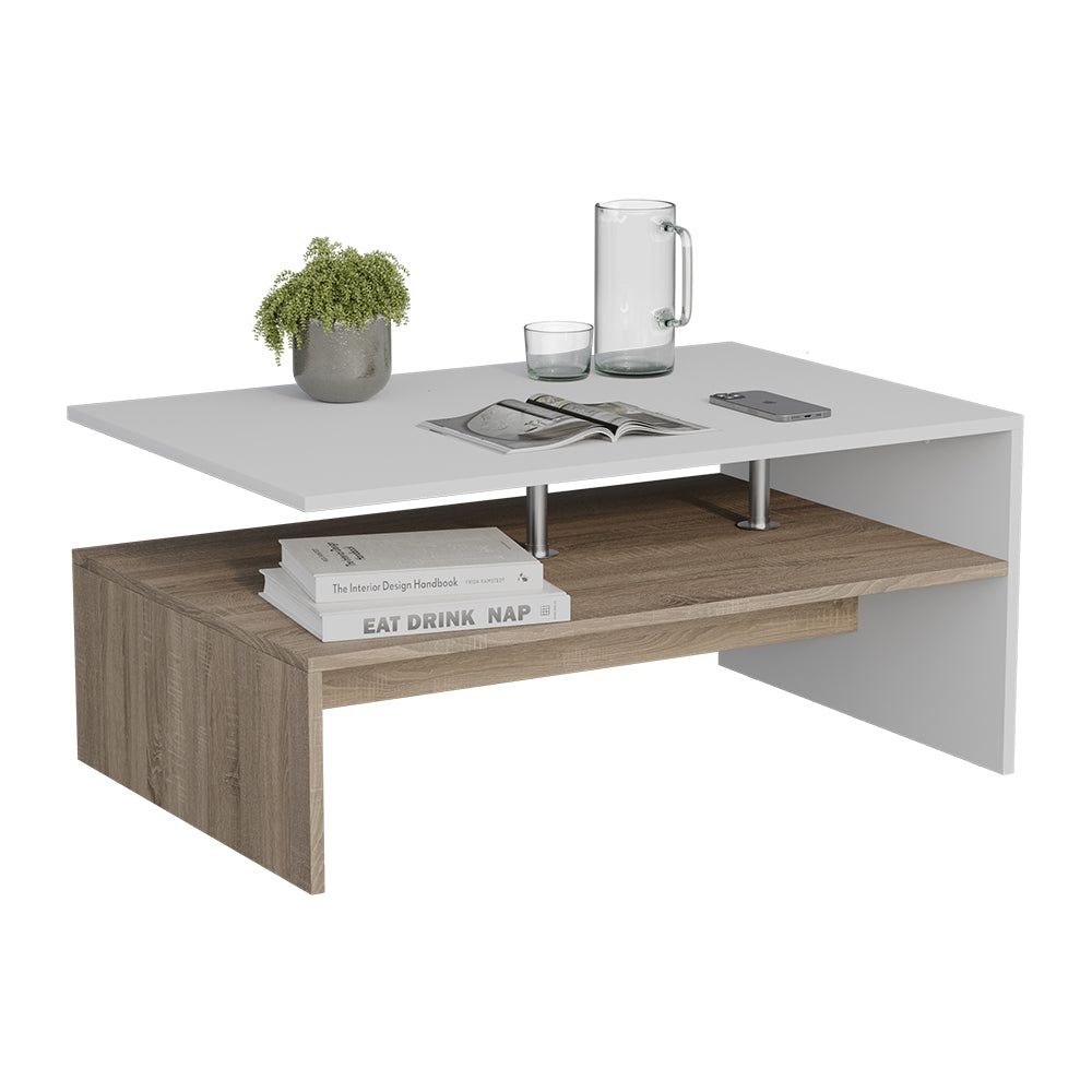 Vicco Tavolino da salotto Bianco/Sonoma 90 x 52.6 cm