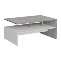 Vicco Tavolino da salotto Cemento/Bianco 90 x 52.6 cm