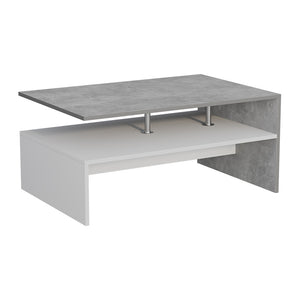 Vicco Tavolino da salotto Cemento/Bianco 90 x 52.6 cm