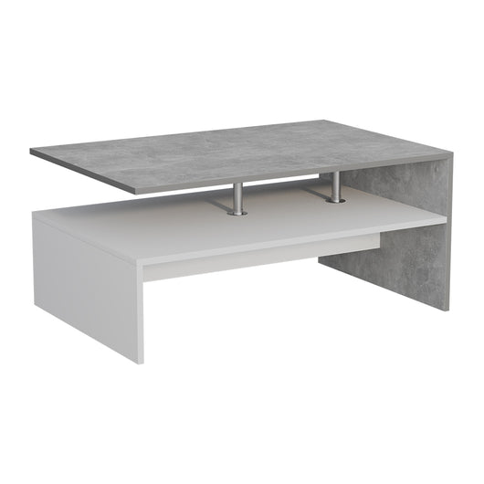 Vicco Tavolino da salotto Cemento/Bianco 90 x 52.6 cm