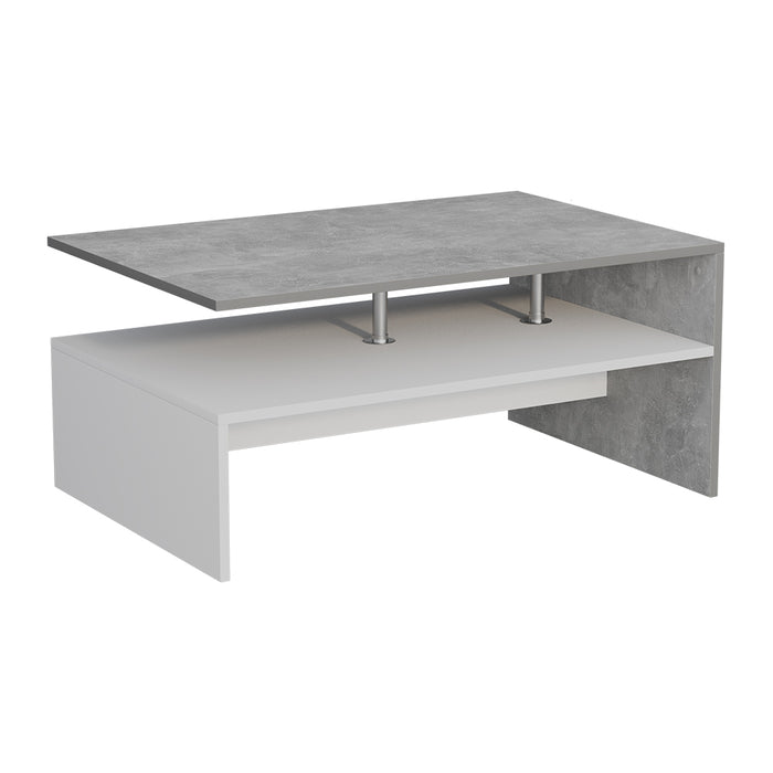 Vicco Tavolino da salotto Cemento/Bianco 90 x 52.6 cm