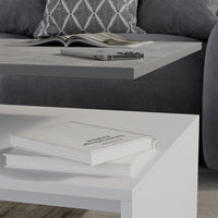 Vicco Tavolino da salotto Cemento/Bianco 90 x 52.6 cm