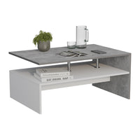 Vicco Tavolino da salotto Cemento/Bianco 90 x 52.6 cm