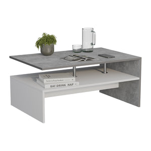 Vicco Tavolino da salotto Cemento/Bianco 90 x 52.6 cm