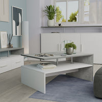 Vicco Tavolino da salotto Cemento/Bianco 90 x 52.6 cm