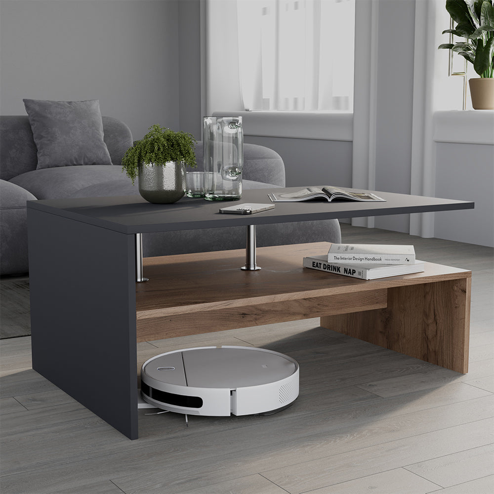 Vicco Tavolino da salotto Antracite/quercia dorata 90 x 52.6 cm