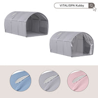 Vitalispa Tenda a tunnel Grigio 100 x 80 cm con finestra e rete