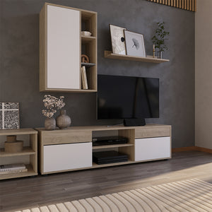 Vicco Parete attrezzata soggiorno Sonoma/Bianco 2 parti