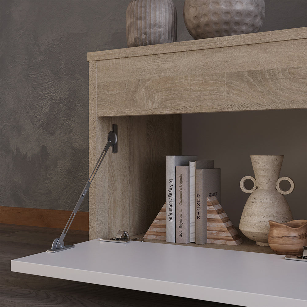 Vicco Parete attrezzata soggiorno Sonoma/Bianco 2 parti