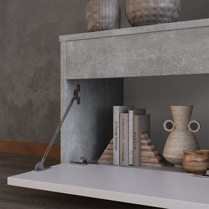 Vicco Parete attrezzata soggiorno Cemento/Bianco 2 parti