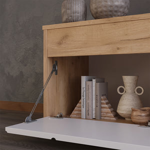 Vicco Parete attrezzata soggiorno Quercia dorata/bianco 2 parti