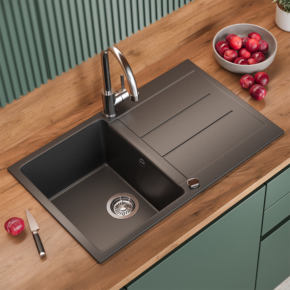 Lavello Bergström Nero 78 x 50 cm