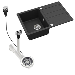 Lavello Bergström Nero 78 x 50 cm