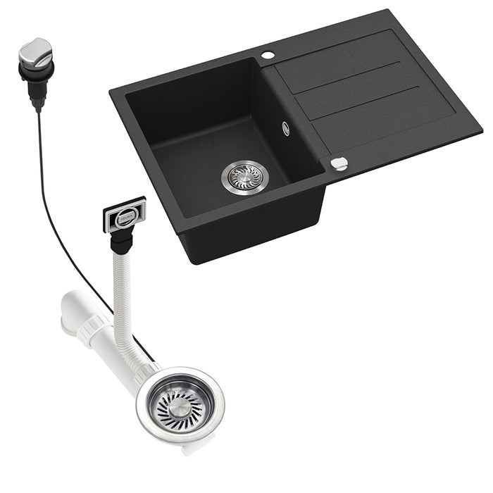 Lavello Bergström Nero 78 x 50 cm