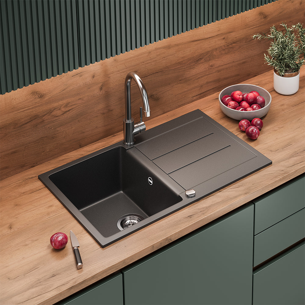 Lavello Bergström Nero 78 x 50 cm