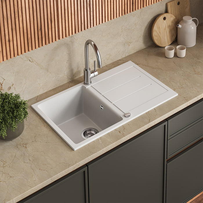 Lavello Bergström Bianco 78 x 50 cm