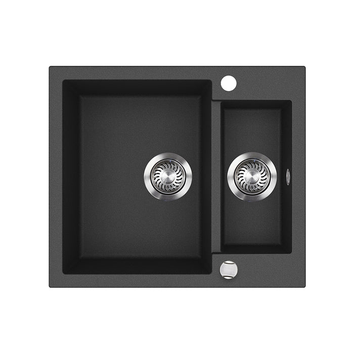 Bergström Lavello Nero 58 x 50 cm con 2 lavelli