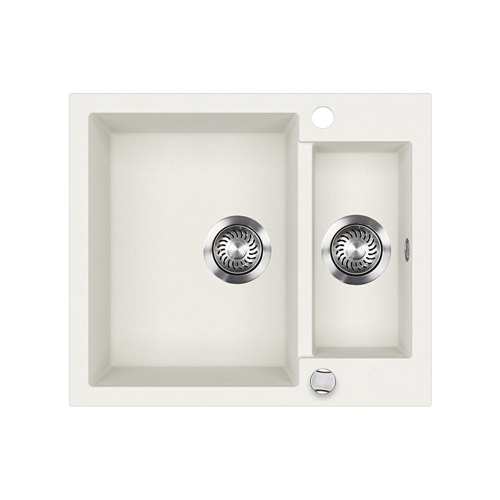 Bergström Lavello Bianco 58 x 50 cm con 2 lavelli