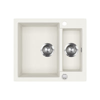 Bergström Lavello Bianco 58 x 50 cm con 2 lavelli