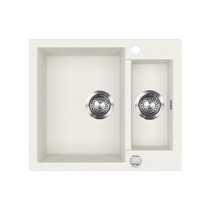 Bergström Lavello Bianco 58 x 50 cm con 2 lavelli