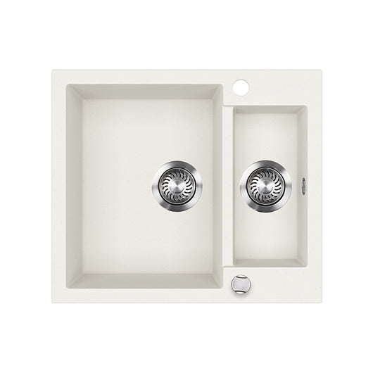 Bergström Lavello Bianco 58 x 50 cm con 2 lavelli