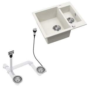 Bergström Lavello Bianco 58 x 50 cm con 2 lavelli