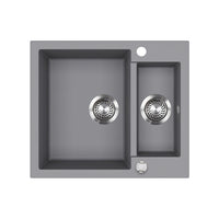 Bergström Lavello Grigio 58 x 50 cm con 2 lavelli