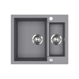 Bergström Lavello Grigio 58 x 50 cm con 2 lavelli