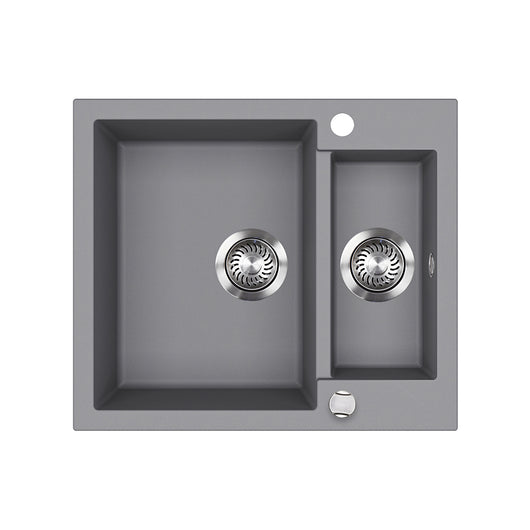 Bergström Lavello Grigio 58 x 50 cm con 2 lavelli