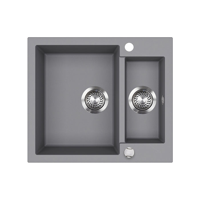 Bergström Lavello Grigio 58 x 50 cm con 2 lavelli