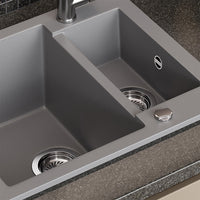 Bergström Lavello Grigio 58 x 50 cm con 2 lavelli