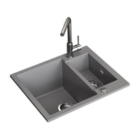 Bergström Lavello Grigio 58 x 50 cm con 2 lavelli