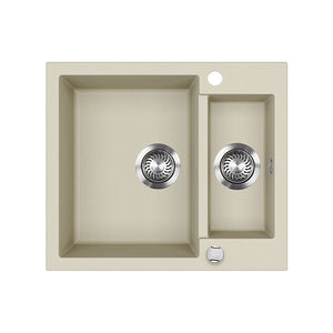 Bergström Lavello Beige 58 x 50 cm con 2 lavelli