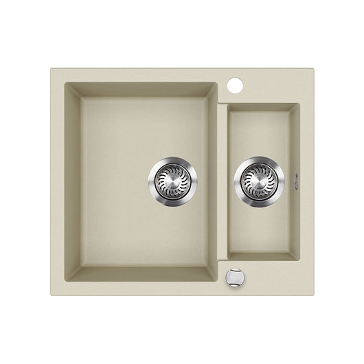 Bergström Lavello Beige 58 x 50 cm con 2 lavelli