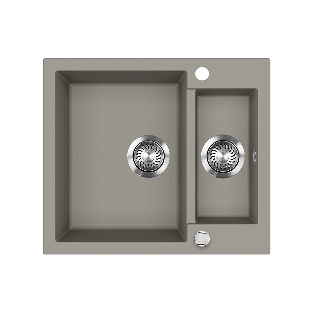 Bergström Lavello Calcestruzzo 58 x 50 cm con 2 lavelli