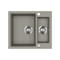 Bergström Lavello Calcestruzzo 58 x 50 cm con 2 lavelli