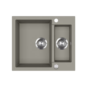 Bergström Lavello Calcestruzzo 58 x 50 cm con 2 lavelli