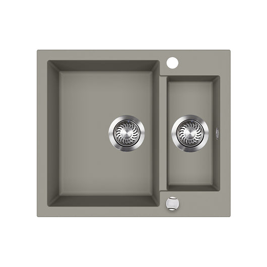 Bergström Lavello Calcestruzzo 58 x 50 cm con 2 lavelli