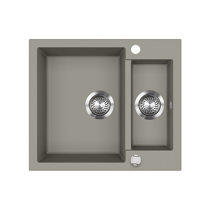 Bergström Lavello Calcestruzzo 58 x 50 cm con 2 lavelli