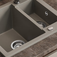 Bergström Lavello Calcestruzzo 58 x 50 cm con 2 lavelli