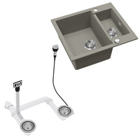 Bergström Lavello Calcestruzzo 58 x 50 cm con 2 lavelli