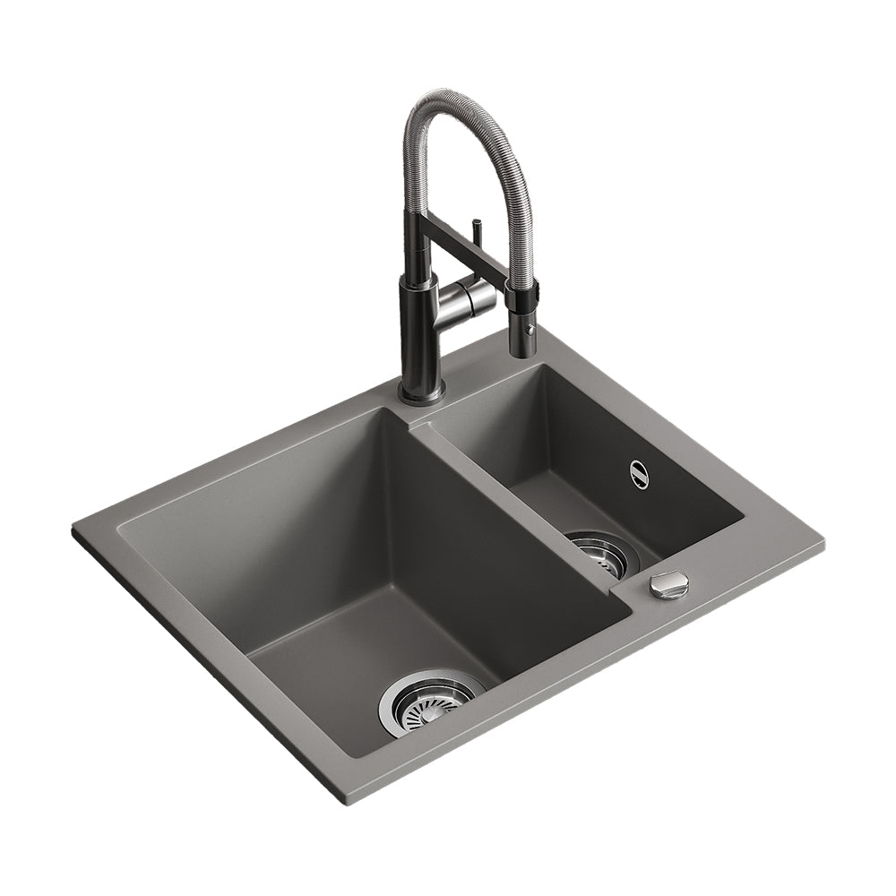 Bergström Lavello Calcestruzzo 58 x 50 cm con 2 lavelli